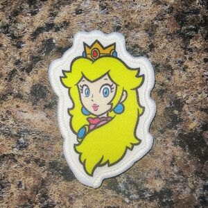 Nintendo Princess Embroidered Patch with Yellow and Blue Peach